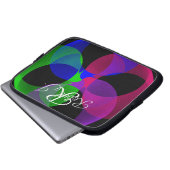 Multi Color Geometric Fusion Electronics Bag Laptop Sleeve (Voorkant onderkant)