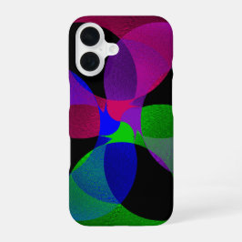 Multi Color Geometric Fusion iPhone 16 Case Hoesje