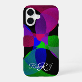Multi Color Geometric Fusion iPhone 16 Case Hoesje