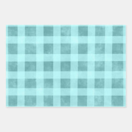 Multi-Color Gingham Checks Plaid Pattern Decoupage Inpakpapier Vel