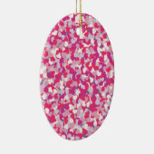 Multi Color Hart Confetti2 Keramisch Ornament (Rechts)