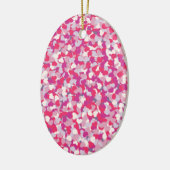Multi Color Hart Confetti2 Keramisch Ornament (Links)