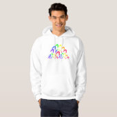 Multi-Color Hearts Hoodie (Voorkant volledig)