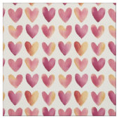 Multi Color Hearts op Ivoor Stof (Swatch)