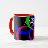 Multi Color Interchange Geometric Coffee Mug Mok (Voorkant links)