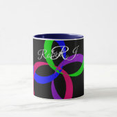 Multi Color Interchange Geometric Coffee Mug Mok (Midden)