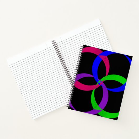 Multi Color Interchange Geometric Spiral Notebook Notitieboek (Binnen)