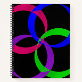 Multi Color Interchange Geometric Spiral Notebook Notitieboek