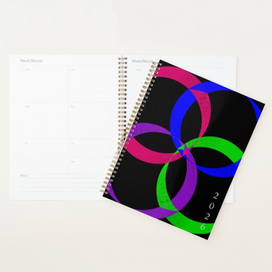 Multi Color Interchange Geometric Spiral Planner (Display)