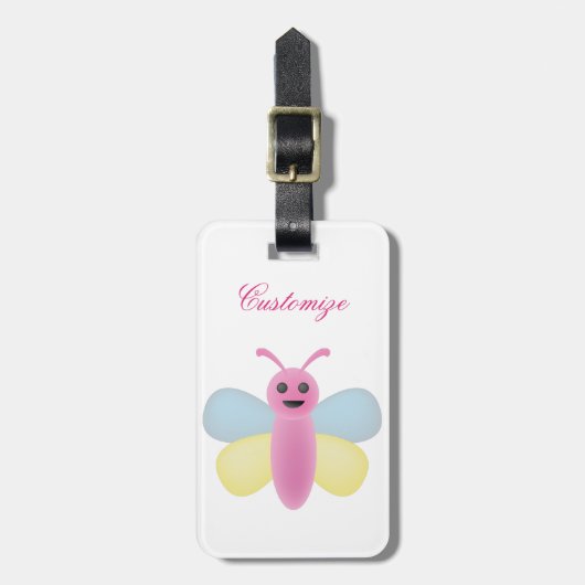 Multi-color Kawaii Bee Thunder_Cove Bagagelabel (Voorkant verticaal)