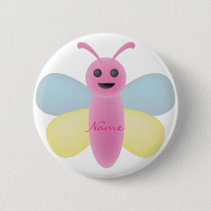 Multi-color Kawaii Bee Thunder_Cove Ronde Button 5,7 Cm