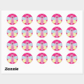 Multi-color Kawaii Bee Thunder_Cove Ronde Sticker (Vel)