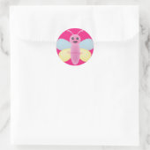 Multi-color Kawaii Bee Thunder_Cove Ronde Sticker (Tas)