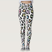 Multi Color Luipaard Print Leggings (Voorkant)