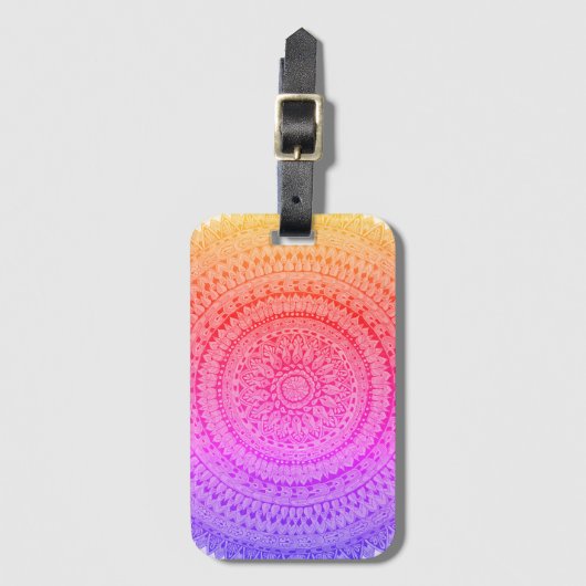 Multi Color Mandala Original Art  Bagagelabel (Voorkant (verticaal))