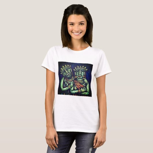 Multi Color Modern Design Jungle T-shirt (Voorkant volledig)