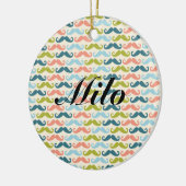 Multi-color Mustache Persoonlijke versiering Keramisch Ornament (Links)