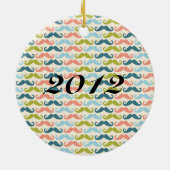 Multi-color Mustache Persoonlijke versiering Keramisch Ornament (Achterkant)