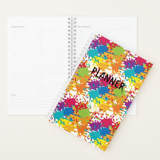 Multi-Color Paint Splash Planner (Display)