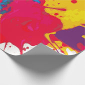 Multi-Color Paint Splat Pattern on White – Fun Cadeaupapier (Hoek)