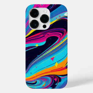 Multi Color Paint Swirls Roze Blauw Geel Sinaasapp Case-Mate iPhone 14 Pro Hoesje
