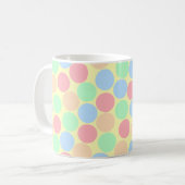 Multi-Color Pastel Dots Pattern Koffiemok (Voorkant links)