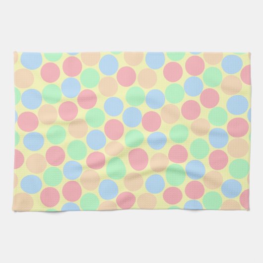 Multi-Color Pastel Dots Pattern Theedoek (Horizontaal)