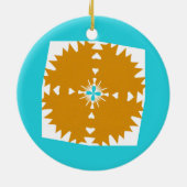 Multi-Color Pattern uit Southwestern Vibes Keramisch Ornament (Achterkant)