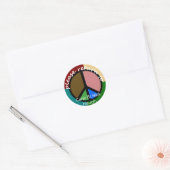 Multi Color Peace Symbool Boekplaat Ronde Sticker (Envelop)