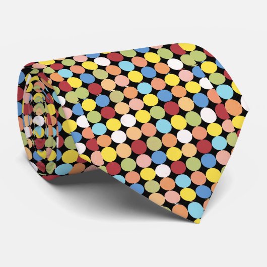 Multi Color Polka Dots NeckTie Stropdas (Opgerold)