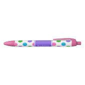 Multi-Color Polka Dots Persoonlijk Blauwe Inkt Pen (Bovenkant)