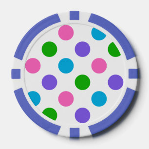 Multi Color Polka Dots Poker Chips