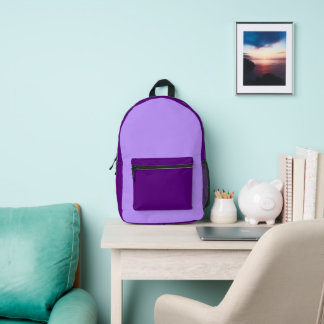 Multi-Color Purple Backpack Bedrukte Rugzak