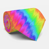 Multi-color Rainbow Stripe Mannen Stropdas (Opgerold)