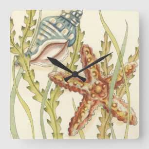 Multi-Color Shell Party Vierkante Klok