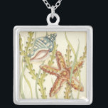 Multi-Color Shell Party Zilver Vergulden Ketting<br><div class="desc">Charikilia Zarris is een getalenteerde kunstenaar die haar oceaankunst kent. Haar afbeeldingen zijn vreedzaam en kalm en ontspannen je met elk afbeelding. Haal dit nautische kunstwerk met een zeester en een kegel die het middelpunt zijn van alles, met een prachtig kelp. Dit afbeelding zal er geweldig uitzien op alle eindproducten....</div>