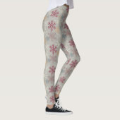 Multi- Color Snowflake Kerst Vrouwen Leggings (Rechts)