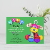 Multi-Color Speelgoed Dog Baby shower Uitnodiging (Staand voorkant)