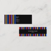 Multi-Color Stripes Mini Visitekaartje (Voorkant / Achterkant)