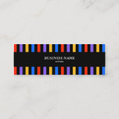 Multi-Color Stripes Mini Visitekaartje (Achterkant)