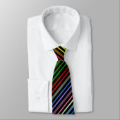 Multi-Color Stripes Stropdas (Gebonden)