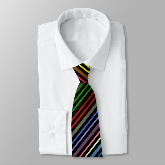 Multi-Color Stripes Stropdas (Gebonden)