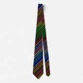 Multi-Color Stripes Stropdas (Voorkant)