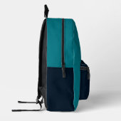 Multi-Color Teal Backpack Bedrukte Rugzak (Links)