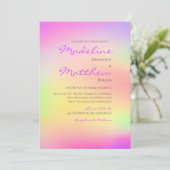 Multi-Color Tie Dye Modern Wedding Kaart (Staand voorkant)