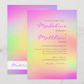 Multi-Color Tie Dye Modern Wedding Kaart (Voorkant / Achterkant)