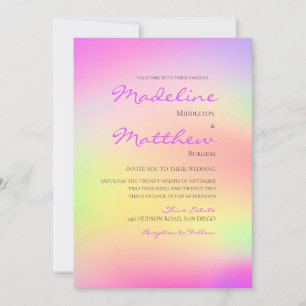 Multi-Color Tie Dye Modern Wedding Kaart
