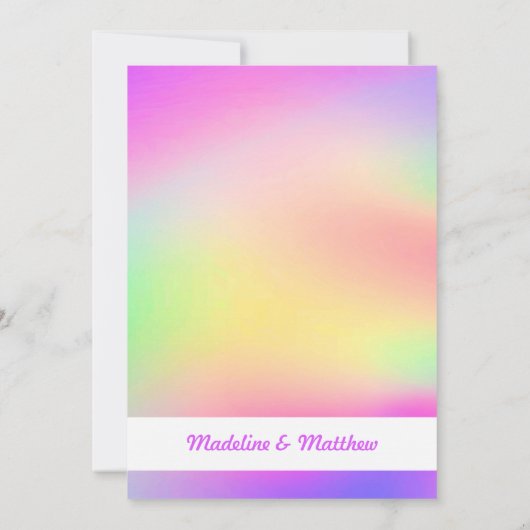 Multi-Color Tie Dye Modern Wedding Kaart (Achterkant)