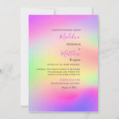 Multi-Color Tie Dye Modern Wedding Kaart (Voorkant)