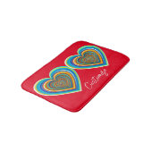 Multi-color Valentijn Heart Thunder_Cove Badmat (Gekanteld)